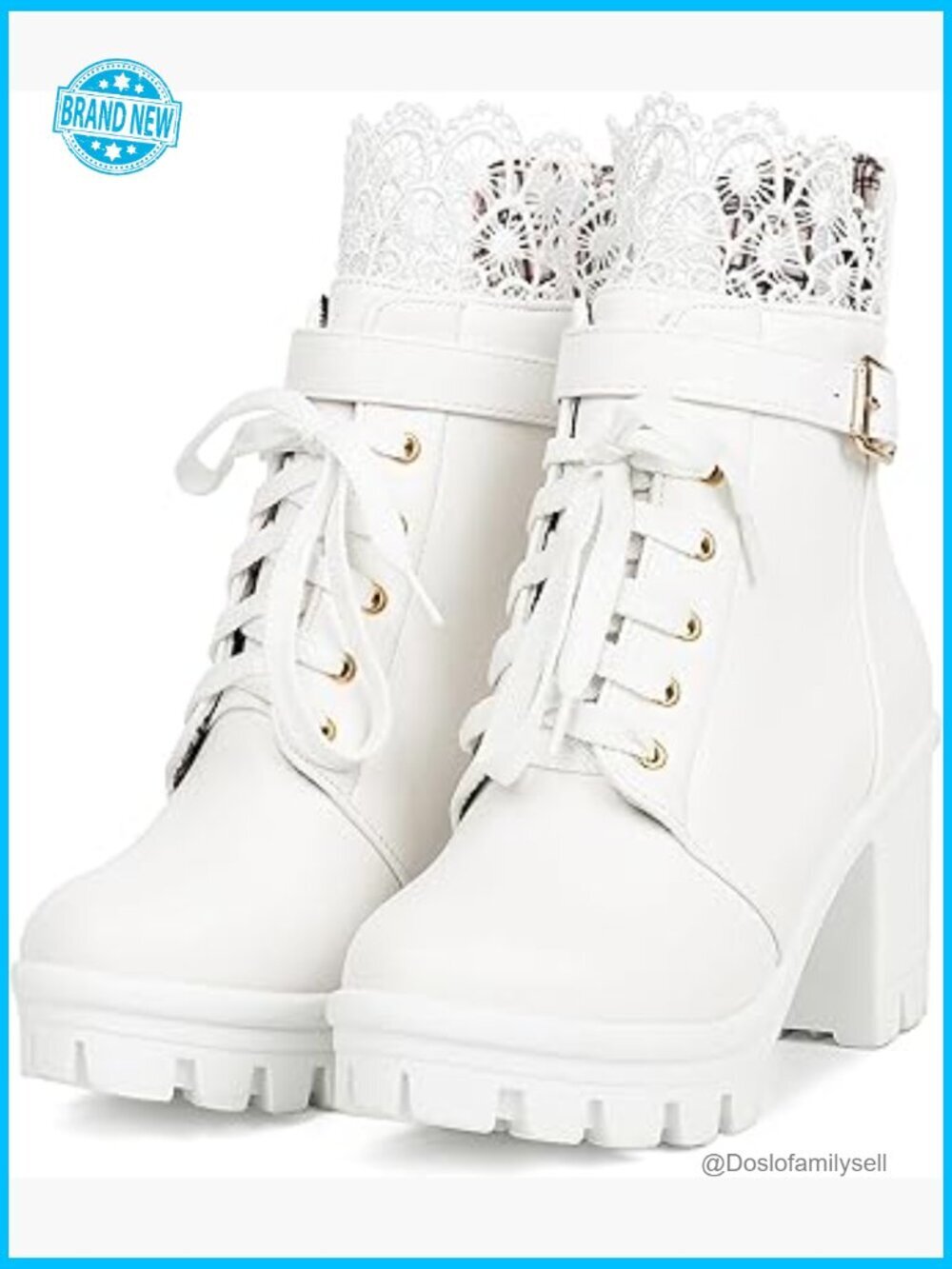 Chunky Platform High Heel Boots Lace Up Gothic Ankle Booties Block Heel Punk